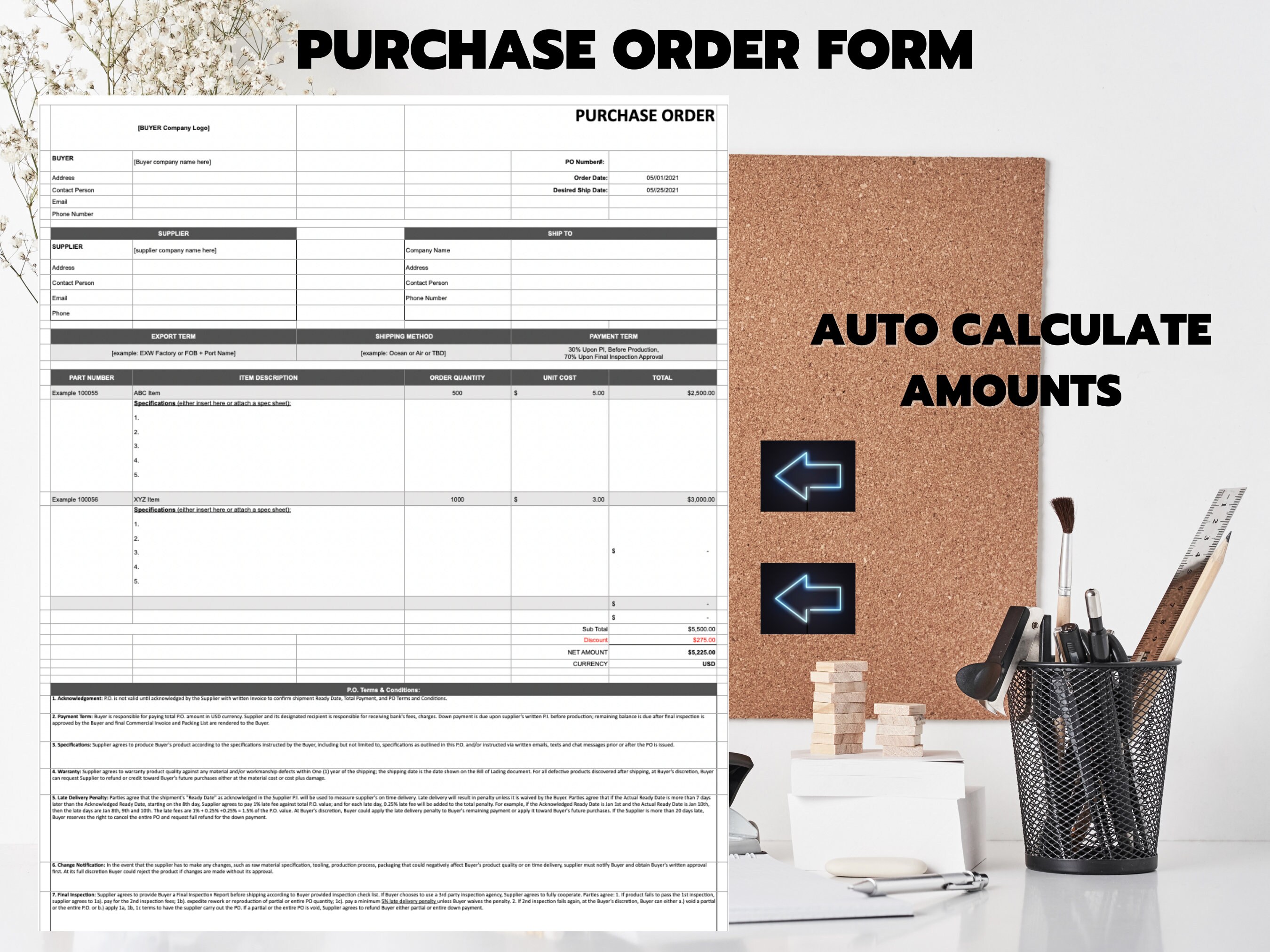 purchase order forms for microsoft word on mac
